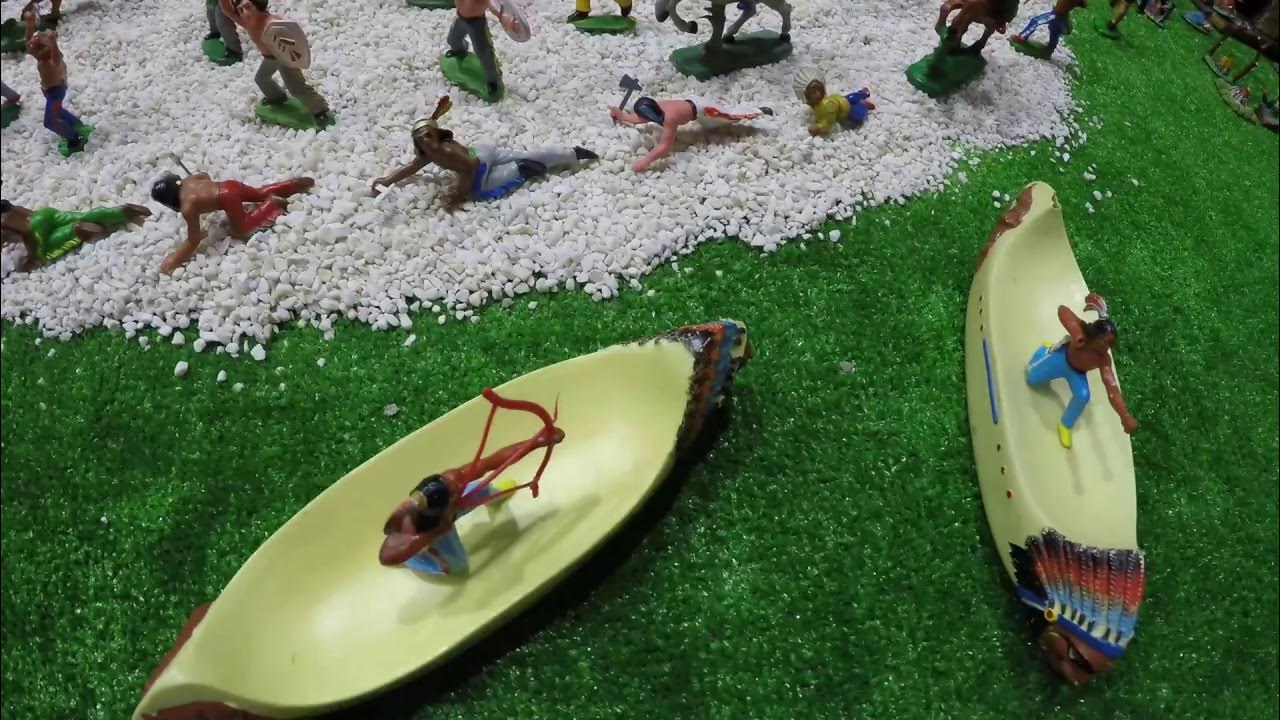 Солдатики игрушки играть с детьми игра как мультики лего роботы война ...