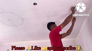 A New 1 Gypsum board Ceiling Design || Hexagon with Guroo new design￼