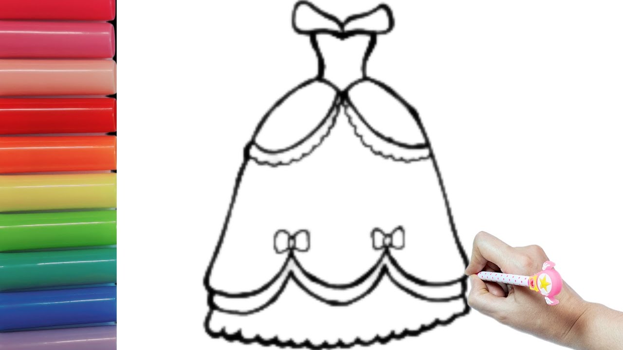 princess dress drawing video Kids Easy Drawings Long Video Collection for Kids | Princess Dress Drawing