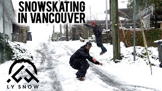 Snowskating in Vancouver
