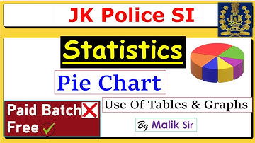 Statistics| Pie Chart |Use of Tables and Graphs| JK Police SI |JK Police Sub Inspector|JKSSB|SSC CGL