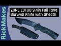 Zune lotoo 94in full tang survival knife with sheath