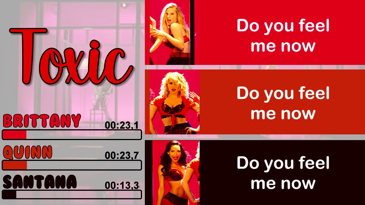 Glee - Toxic (Season 5 Version) | Line Distribution + Lyrics