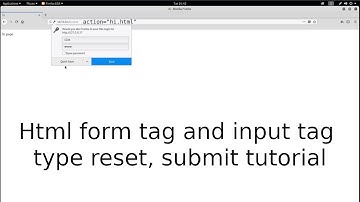 Html form tag and input tag type reset, submit tutorial
