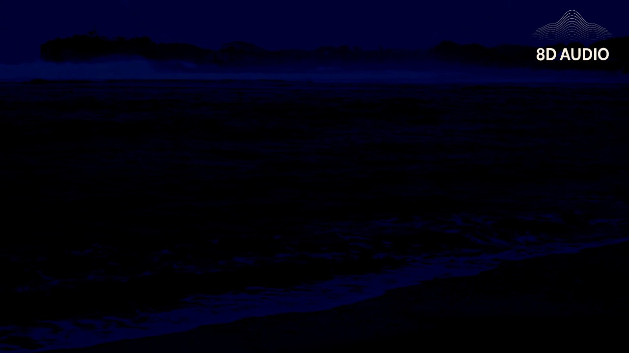 (No Ads) Dark Ocean Waves Sounds for Deep Sleep & Anxiety Relief | Night Beach ASMR (11 Hours) 🌊🌙