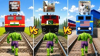 Hulk Getting Hit By Train Challenge 😳 In All Indian GTA Games 😱🔥