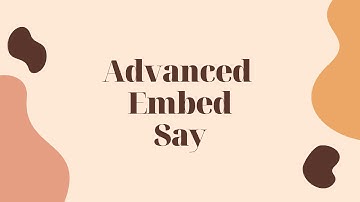 Advance Embed Command