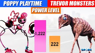 Poppy Playtime and Trevor Monsters Power Comparison | SPORE