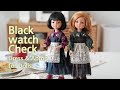 인형옷 만들기 / 블랙와치원피스&에이프런 / Black watch checked dress tutorial / paola reina blythe darakdoll BJD