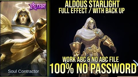 SCRIPT SKIN ALDOUS STARLIGHT NO PASSWORD FULL EFFECT WORK ABC & NO ABC FILE YVE PATCH