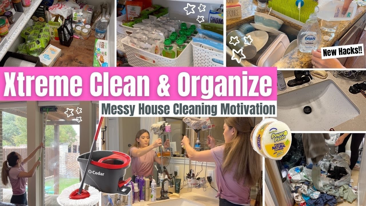 EXTREME MESSY HOUSE CLEAN WITH ME | Cleaning & Organizing Motivation ...