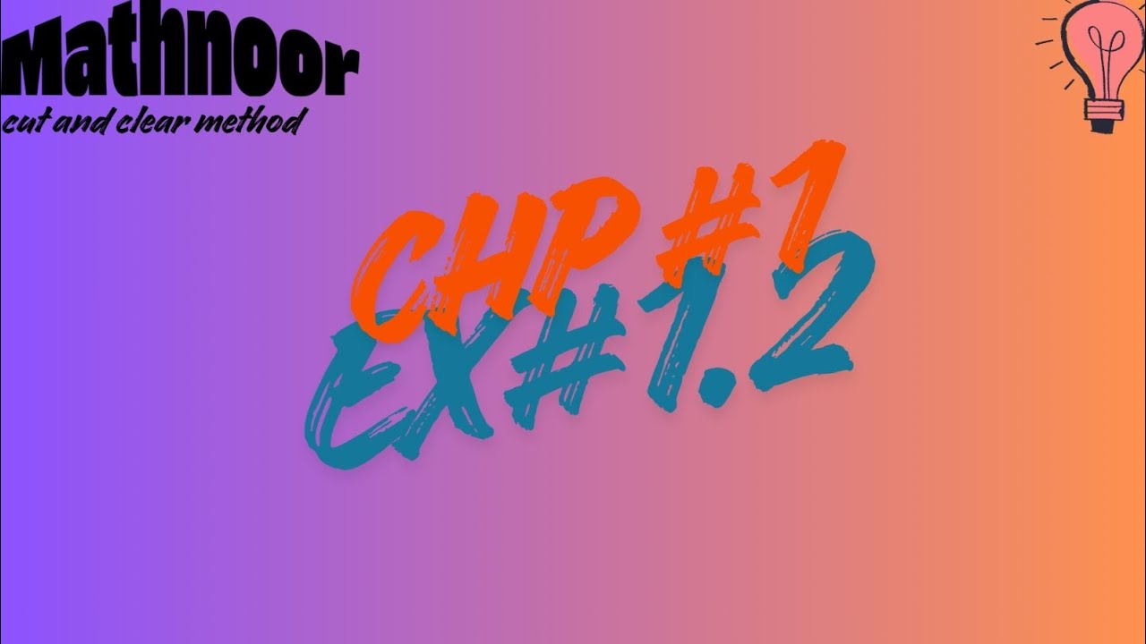 New 9th class chapter #1 ex# 1.2(Ques#1(4-6))