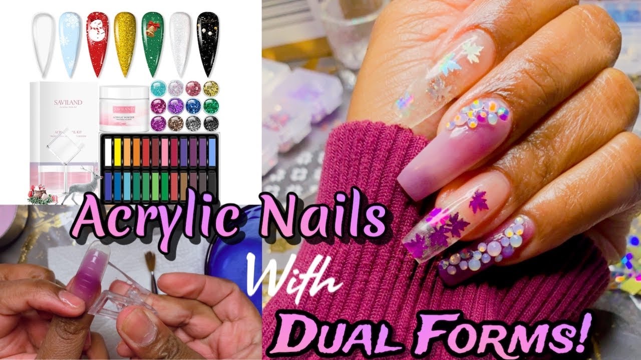 (GIVEAWAY) This Saviland Acrylic Kit comes with Chalk!! Trying Acrylic in Dual Forms(SO EASY!)