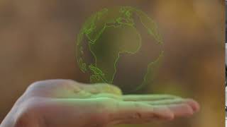 Cyber Globe Earth Hologram (green) Ecopack