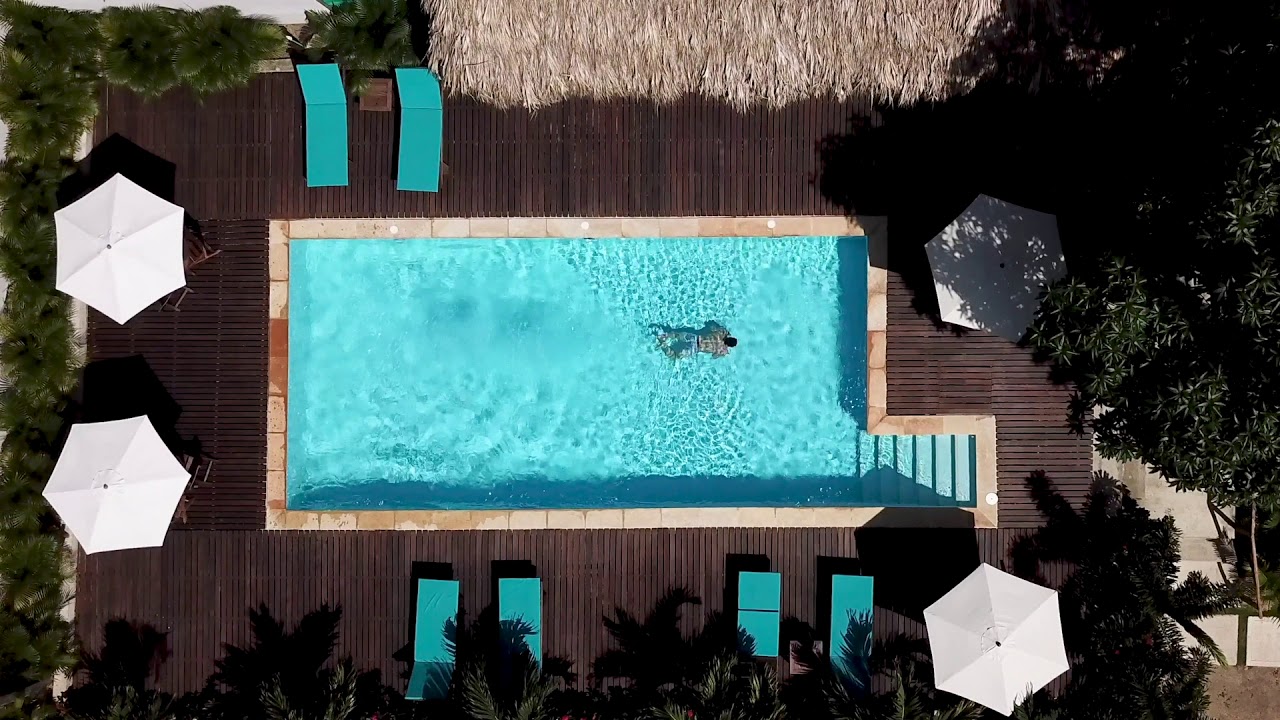 Pool Aerial Drone Shot DJ Mavic Mini 4K