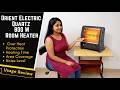 Orient Electric Quartz Room Heater | 800 W, 2 Heating Rods Quick Heating Tip-over Protection Review.