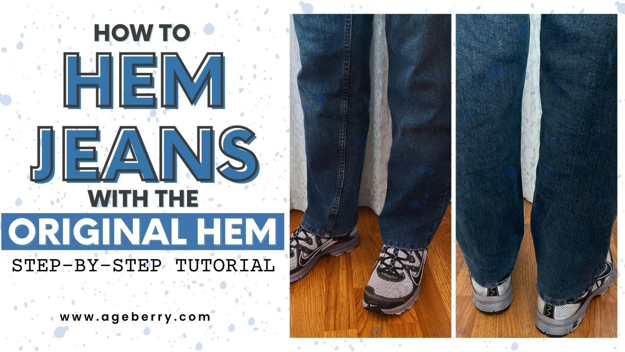 How to hem jeans with the original hem: step by step tutorial 