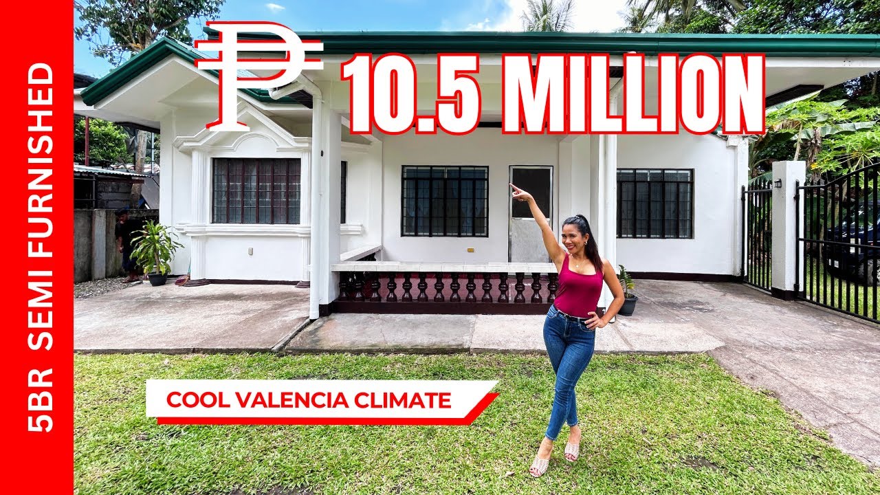 HOUSE TOUR Spacious 5BR Bungalow in Peaceful Valencia | Semi-Furnished Family Home for Sale | 10.5M