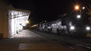 Passage d&#39;un train lourd en gare de Montchanin - Vossloh DE 18