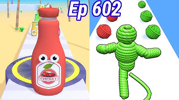  Juice Run Vs Rope Man Gameplay 🥛🧃🥤 💢🙍💃 iOS Android walkthrough Max Level 602