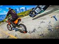 Superbike drops spikes to escape cops  gta 5 rp