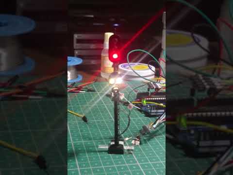 OJゲージ　入替信号機自動切換えテスト1