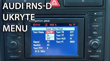 Jak uruchomić ukryte menu serwisowe w RNS-D Navigation Plus (Audi A2 A3 A4 A6 A8)