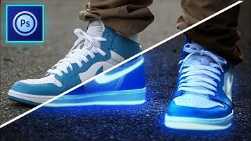 Photoshop Touch : Neon Glowing Speakers Photo Effect | Neon Glowing Sneakers Editing ps touch