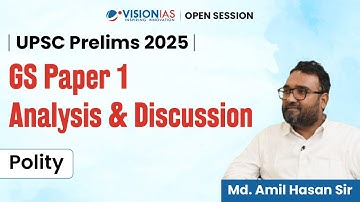 UPSC Prelims 2025 | GS Paper 1 | Analysis Discussion I Polity
