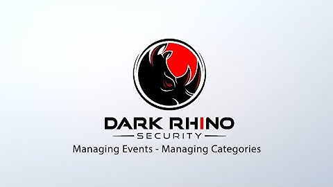 Managing Events - Managing Categories