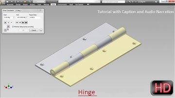 Hinge-Autodesk Inventor Tutorial (with caption and audio narration)