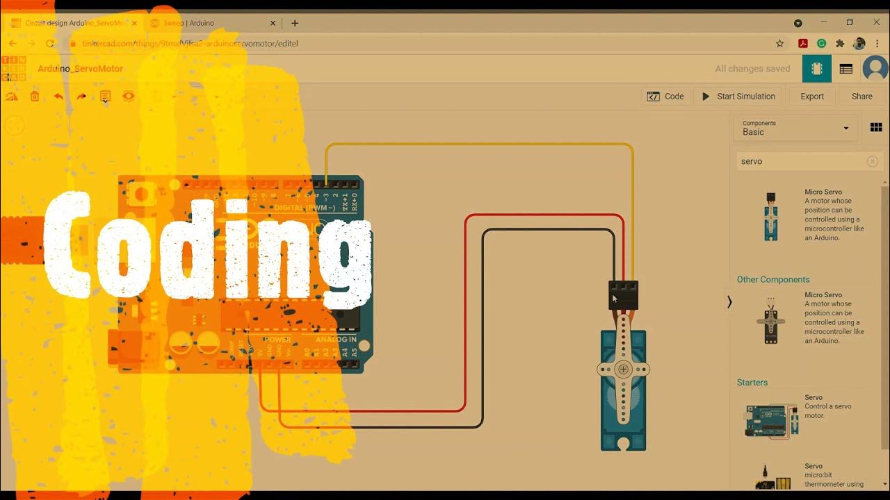 Servo Motor Control Using Arduino Tinkercad Arduino tinkercad 