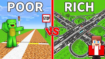 Mikey POOR vs JJ RICH Race Battle in Minecraft (Maizen)