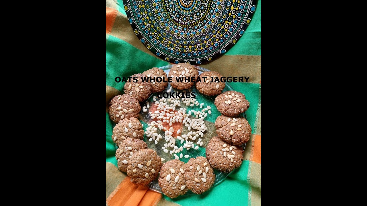 Oats Whole Wheat Jaggery Cookies (Eggless) YouTube