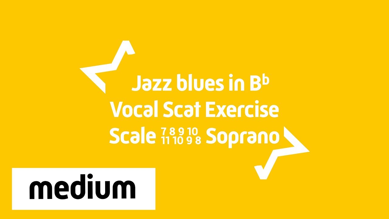 Easy | Soprano Jazz blues Singing Exercise | Scat 78910111098 | Bb major 12 Bar Blues | Medi 120 BPM