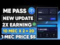 Me Pass New Update Enjoy 2X Earning | Me Pass Daily Check In | Me Pass Wallet Withdrawal