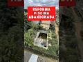Piscina abandonada → reformada do zero 🏊 #shorts #reforma #obra #construção #paisagismo