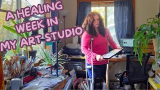 Finding Comfort In Our Art When Life Gets Hard- Art Studio Vlog- Swatching and Painting screenshot 5