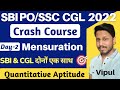 SBI PO 2022 &amp; SSC CGL 2022- Crash Course 🔥 Day 2- Complete MENSURATION by Vipul | VIP Eduserv