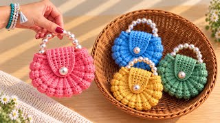 So Easy 😱 The Cutest Mini Crochet Bag 👜💕 | Easy Crochet Tutorial for Beginners