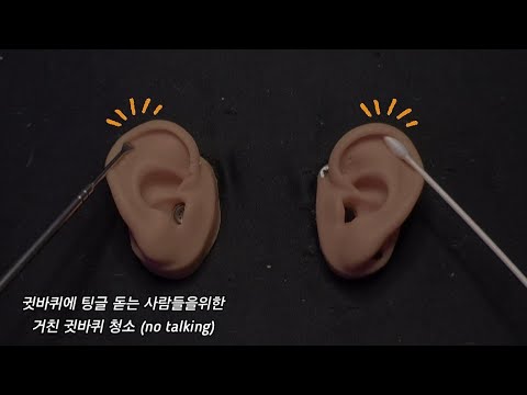 ASMR] 귓바퀴에 팅글 돋는 사람들을위한 거친 귓바퀴 청소 (no talking)_ Rough earflap cleaning_ 荒い耳介掃除