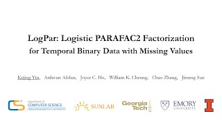 LogPar: Logistic PARAFAC2 Factorization for Temporal Binary Data with Missing Values (KDD-20 Poster)