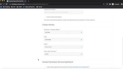 Create an Amazon Developer Account