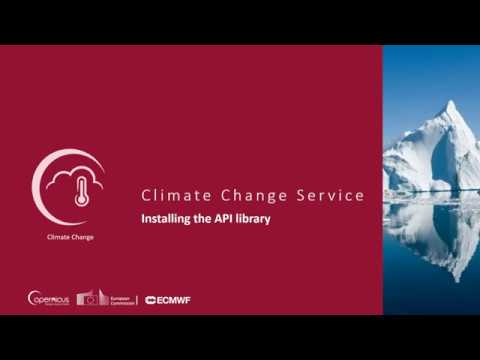 C3S User Learning Services - Installing the API library