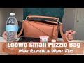 Loewe Small Puzzle bag Tan, mini review and whats in my bag including mod shots