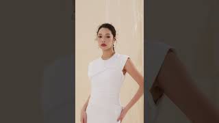 Milana White Twisted Dress #shorts