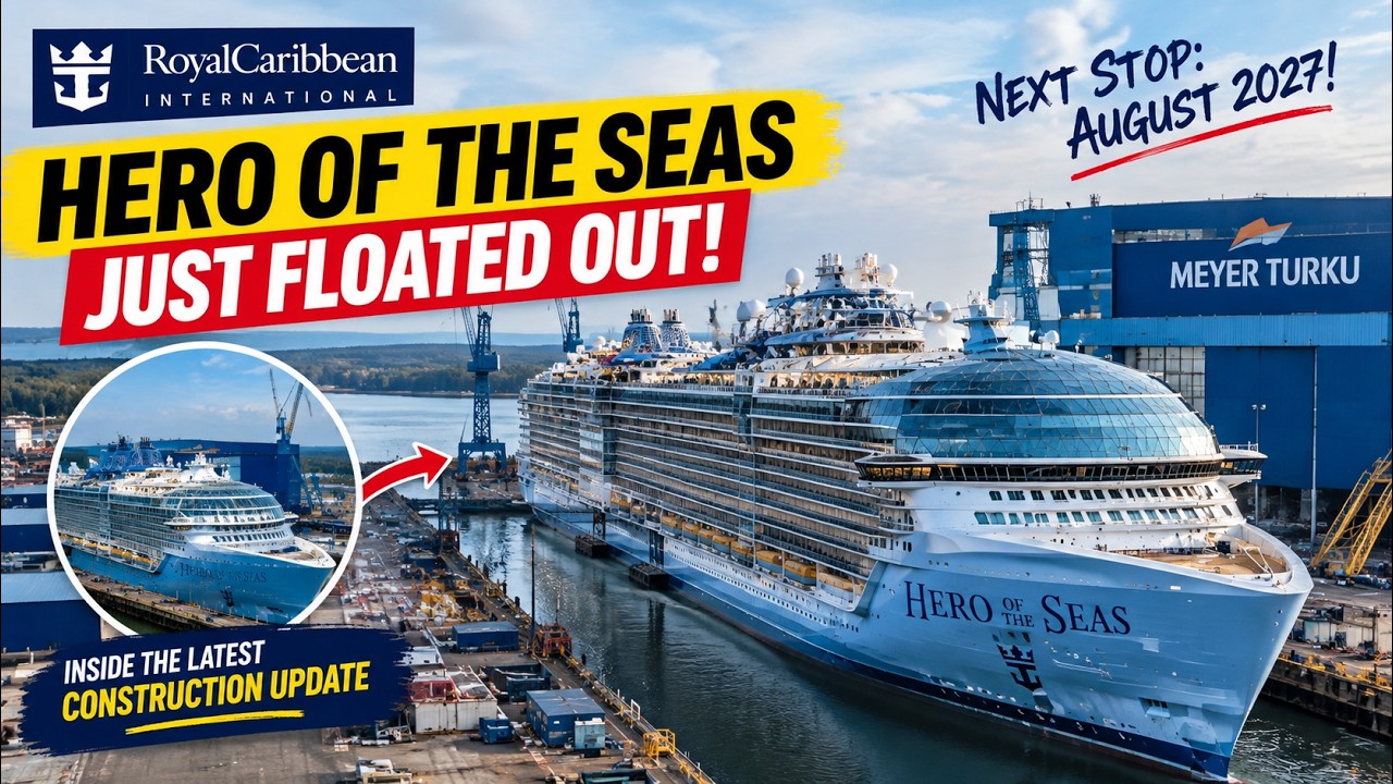ROYAL CARIBBEAN’S NEW SHIP! 🚢 Hero of the Seas Just Floated Out!