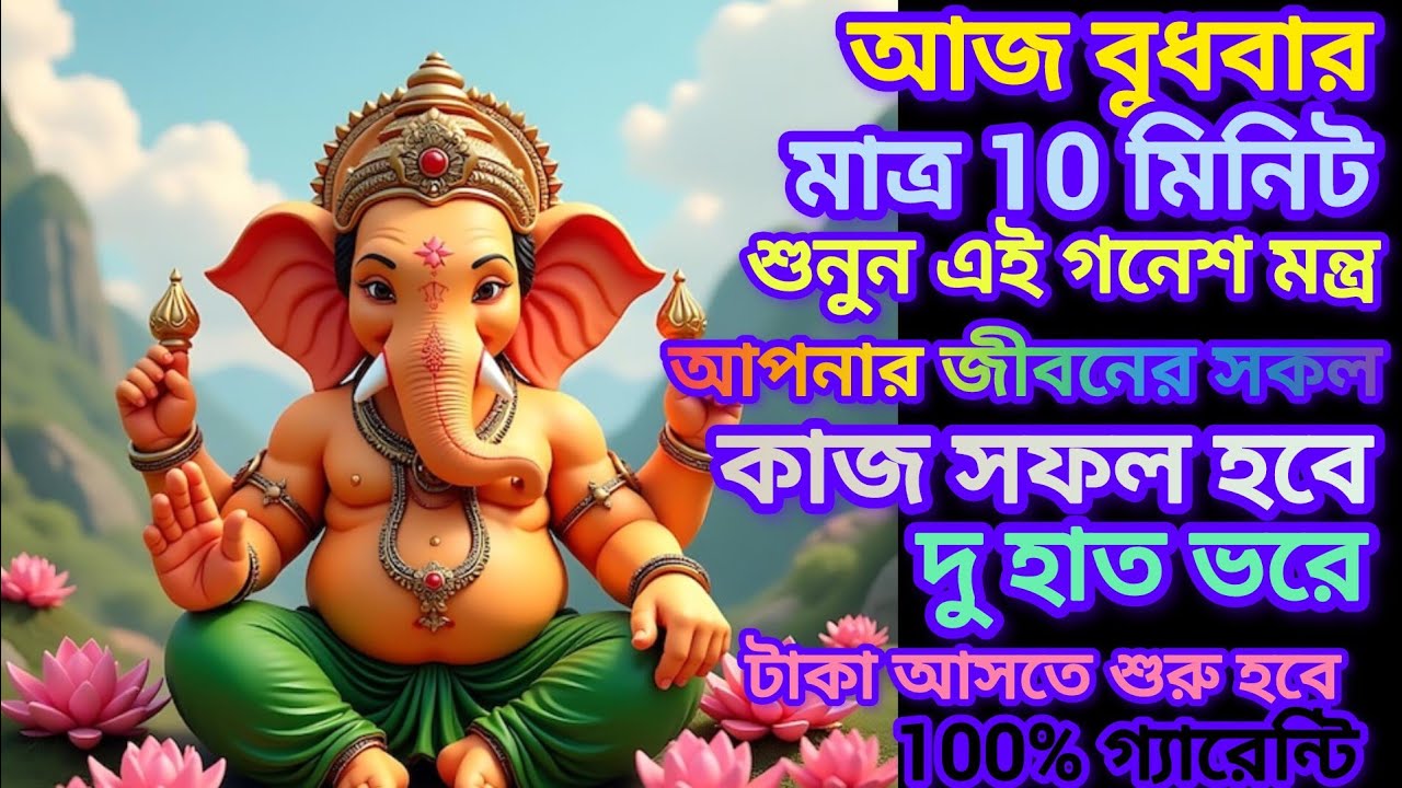 আজ বুধবার, এই গণেশ মন্ত্রটি পুরো শুনেন আপনার জীবনের সকল ইচ্ছা পূরণ হবে। কোন বাধা আসবে না।