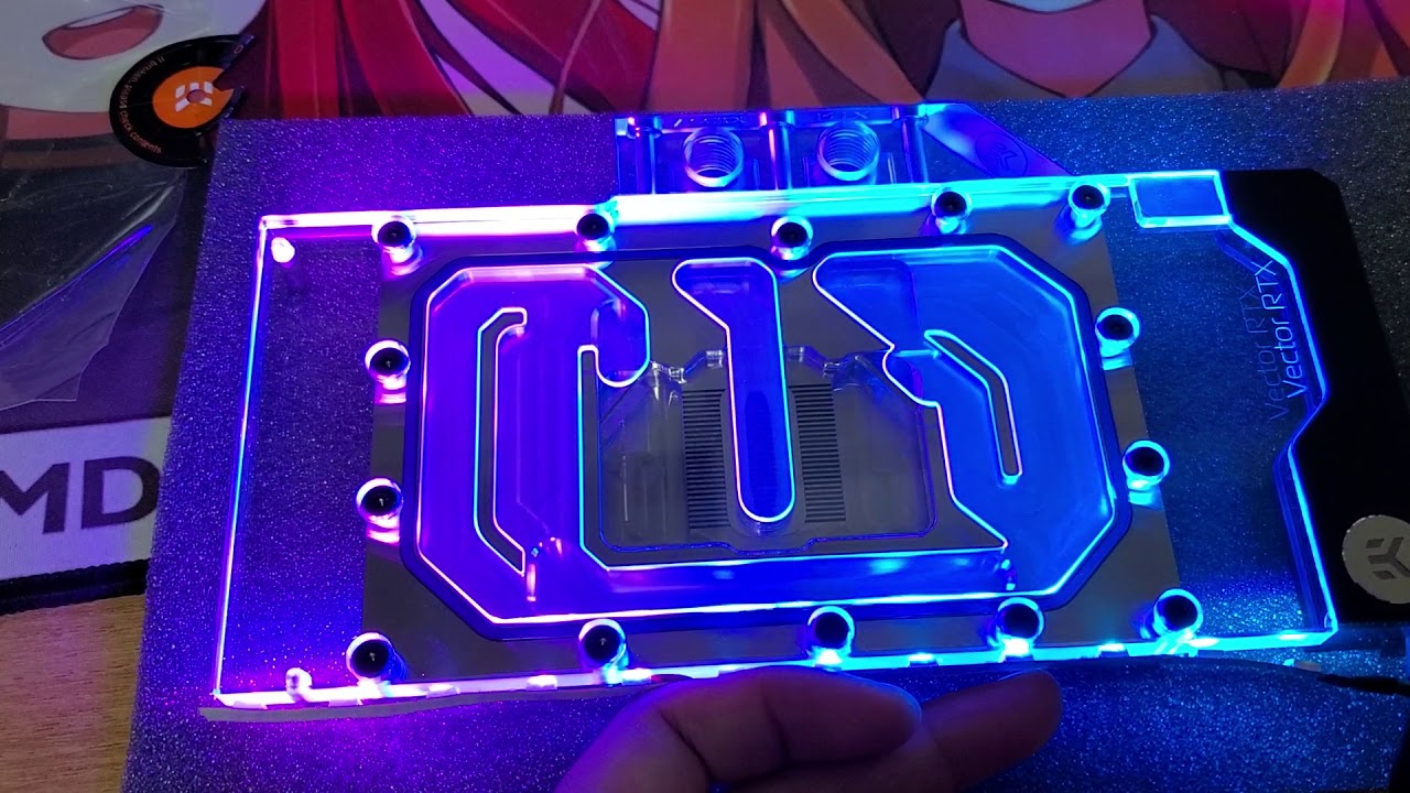EK Vector 3090 water block + 5v rgb strip