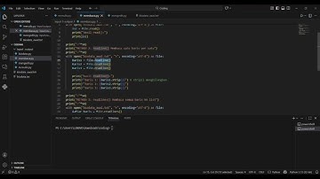Cara meng input dan output biodata pada vscode + edit